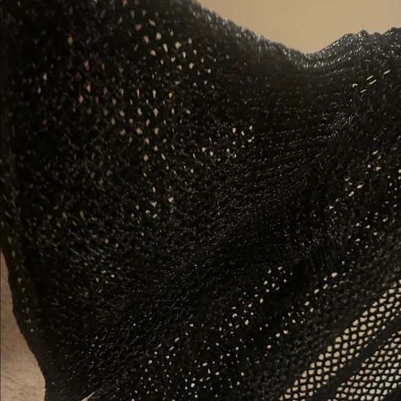 Easel Black Open-Knit Cardigan - Picture 3 of 5